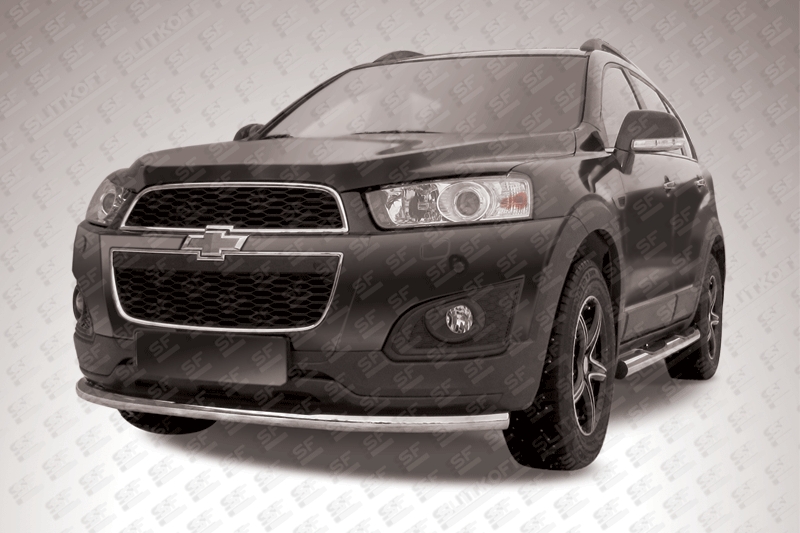 Защита заднего бампера d57 радиусная  Chevrolet Captiva 2013