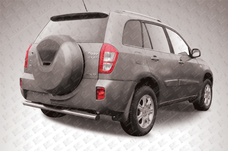 Защита заднего бампера d76 с проступью Chery Tiggo FL, Vortex Tingo FL