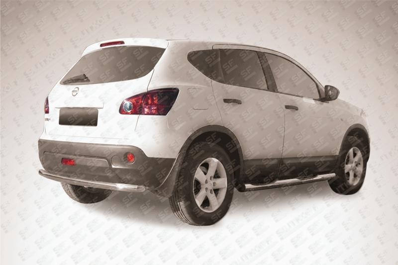 Защита заднего бампера d57 Nissan QASHQAI +2 (2007)