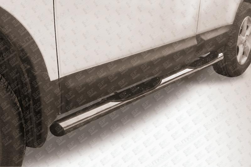 Пороги d76 с проступями Nissan QASHQAI +2 (2011)