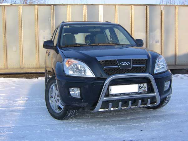 Кенгурятник низкий d57 c защитой картера GHERY TIGGO, VORTEX TINGO