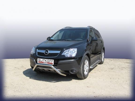 Кенгурятник низкий d57 "мини" Opel Antara