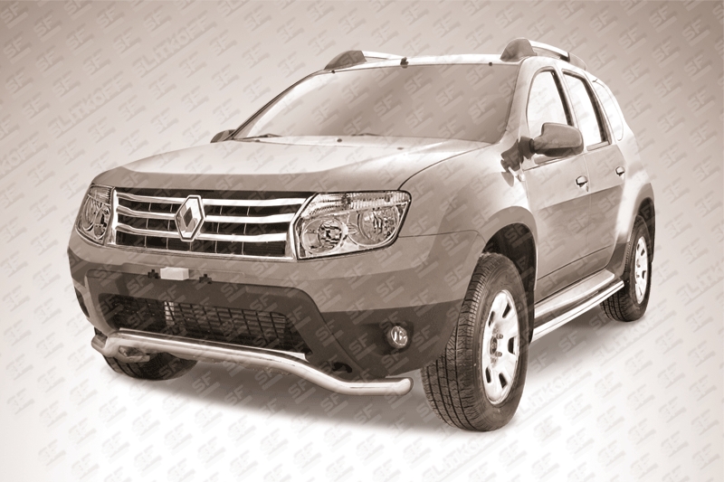 Защита переднего d57 бампера Renault Duster