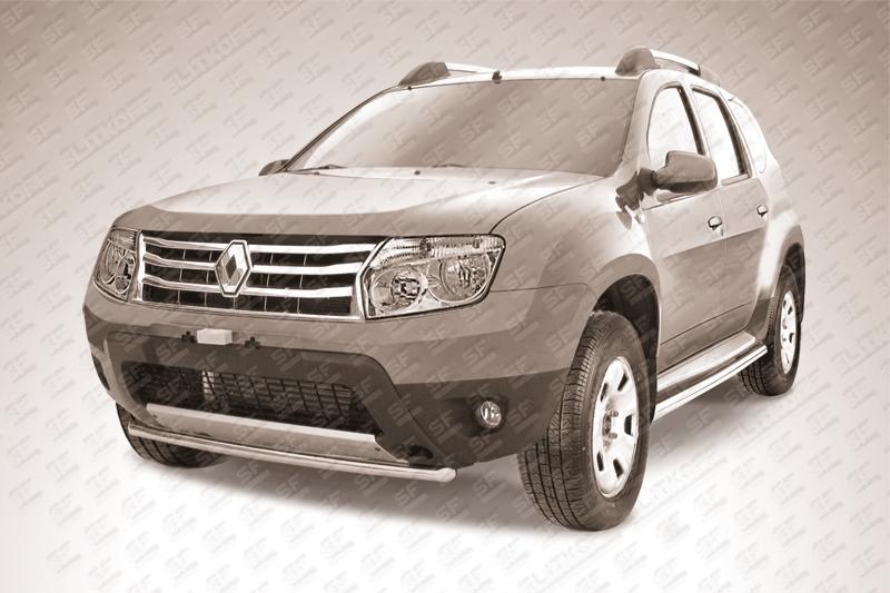 Защита переднего бампера d42 Renault Duster